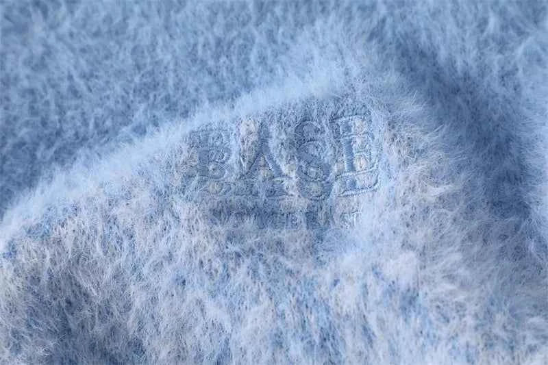 Fashionable Sky Ombre Gradient Fuzzy Sweater