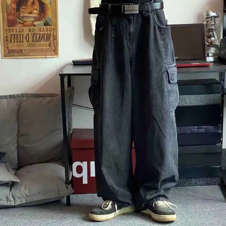 Perfect Fit Retro Loose Wide Leg Baggy Jeans