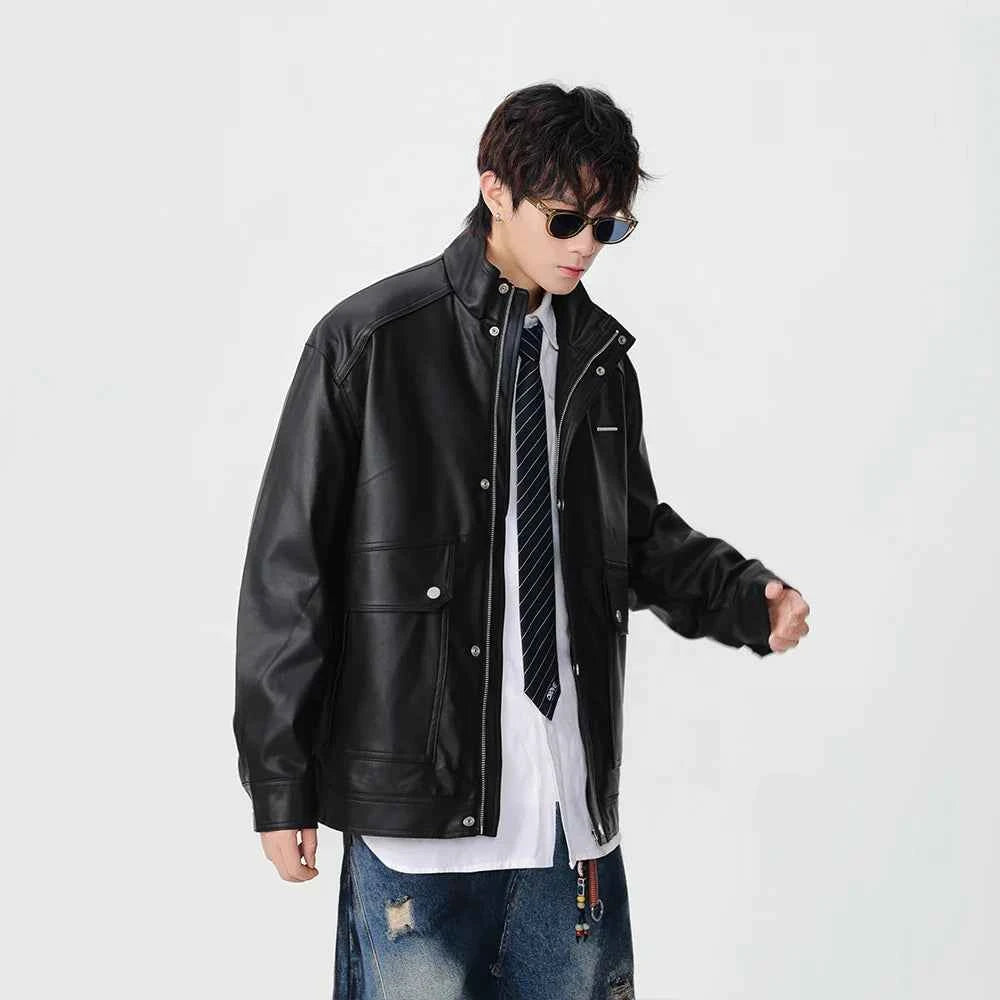 Durable Winter Faux Leather Classic Jacket
