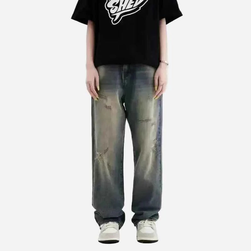 Fashionable American Style Wide Leg Jeans