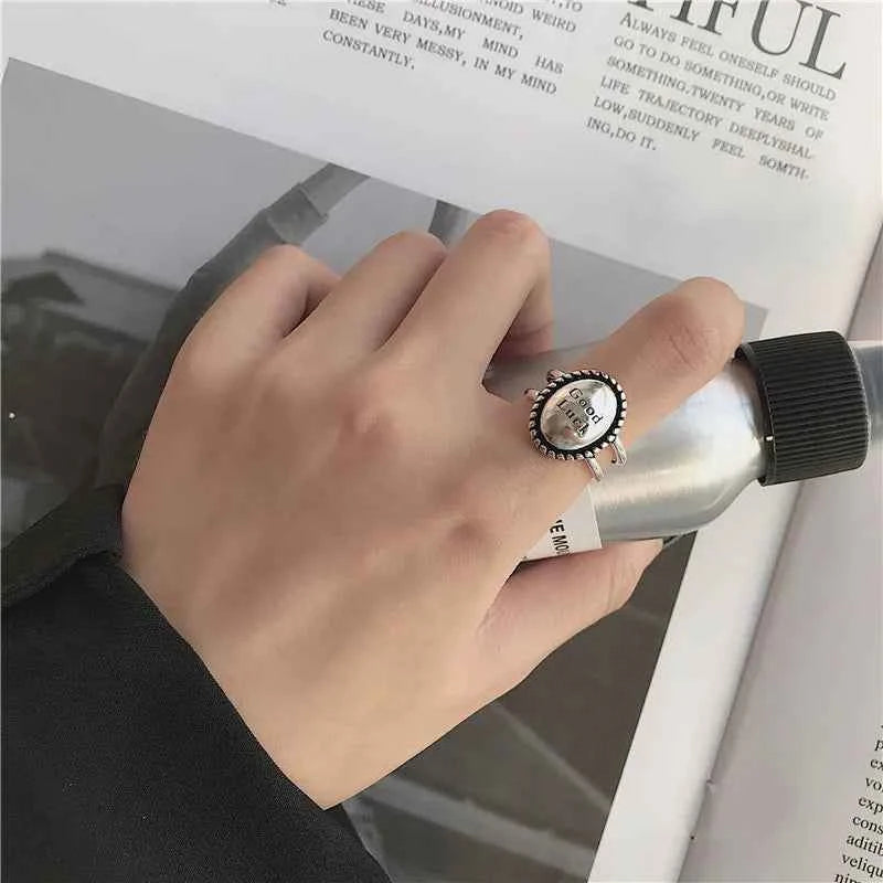 Adjustable Retro Good Luck Egg Ring
