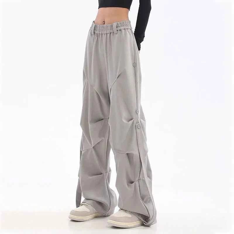 American Stylish Oversize Pleated Cargo Pants