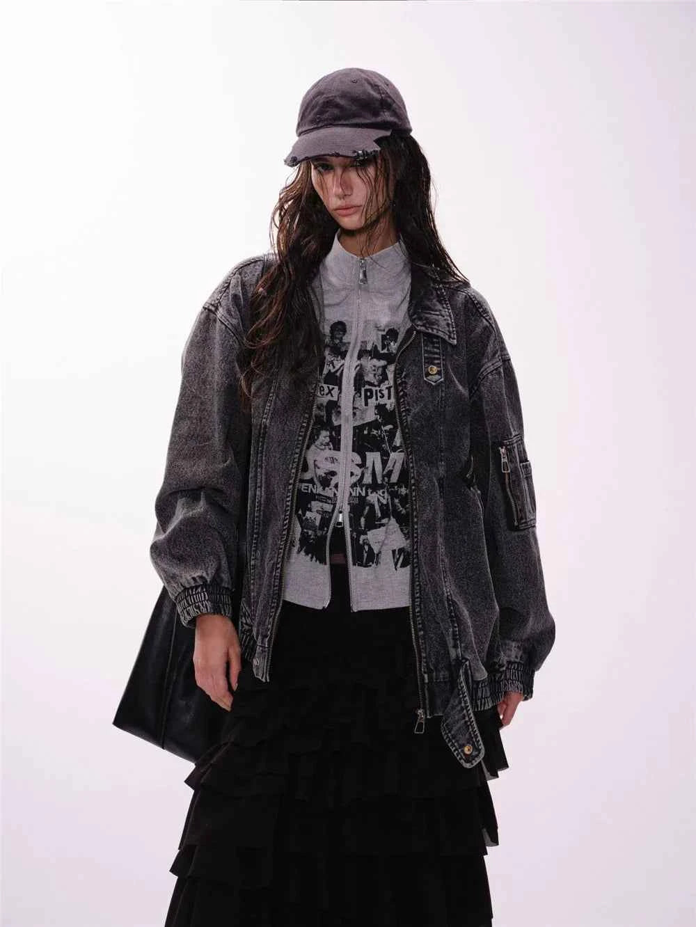 Versatile Streetwear Oversized Hip Hop Denim Jacket