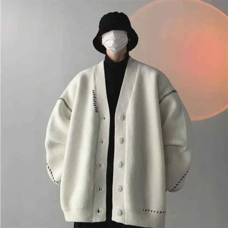 Cozy Oversized Patchwork Knit Cardigan
