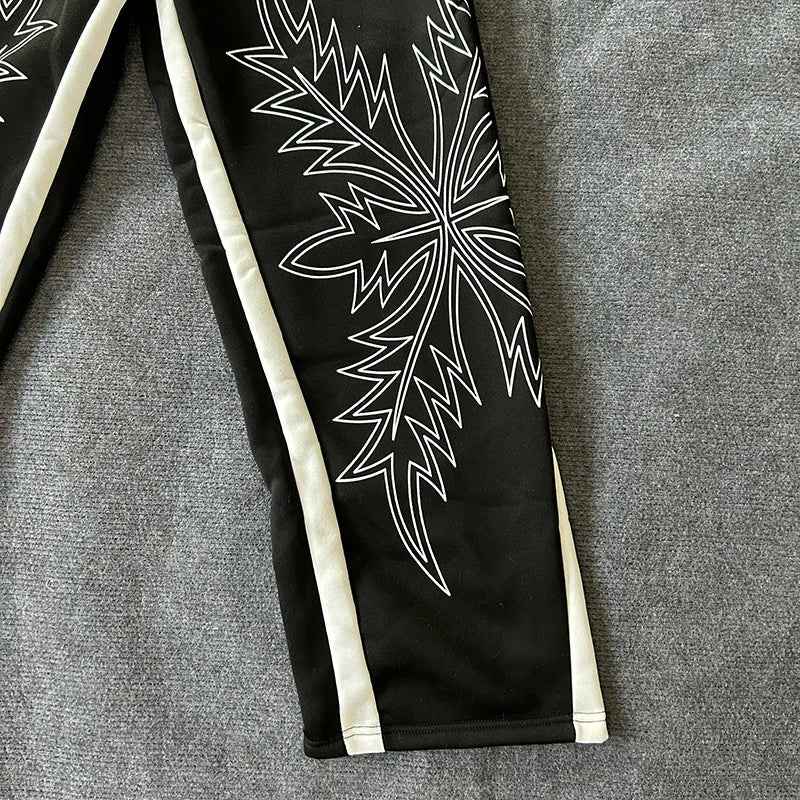 Cozy Snowflake Patterned Loose Fit Sweatpants