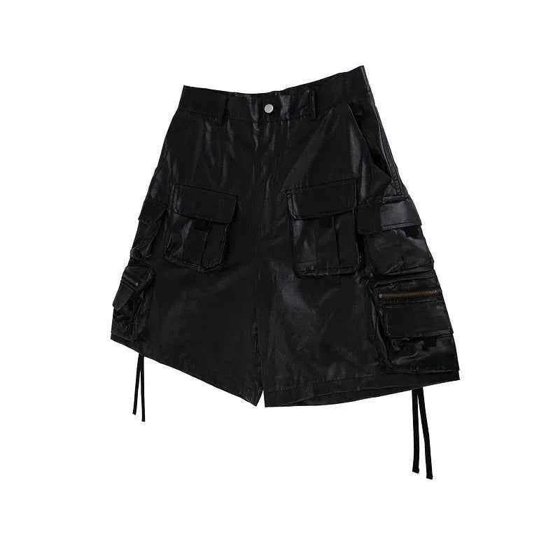 Versatile Multi-Pocket Black Tactical Cargo Short