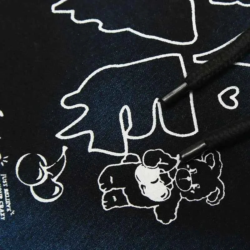 Essential Graffiti Print Hip Hop Hooded Sweatshirt