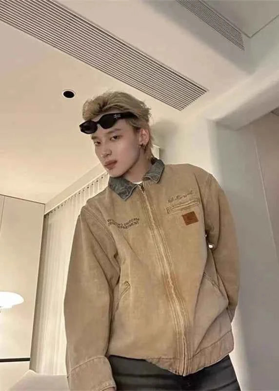 Trendy Vintage American Gradient Denim Jacket