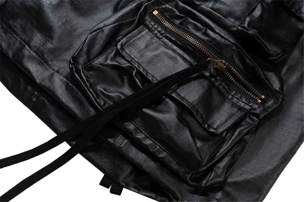 Versatile Multi-Pocket Black Tactical Cargo Short