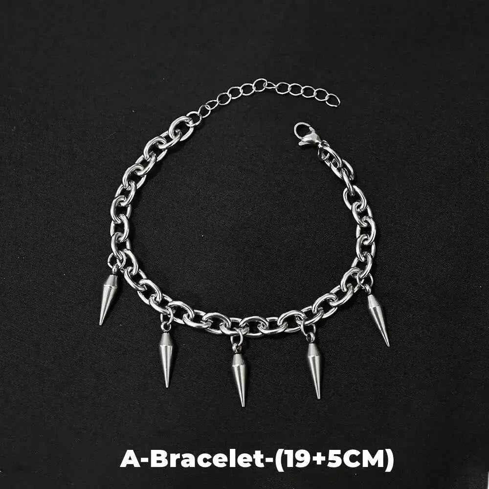 Rivet Titanium Steel Cone Pendant T-Shirt