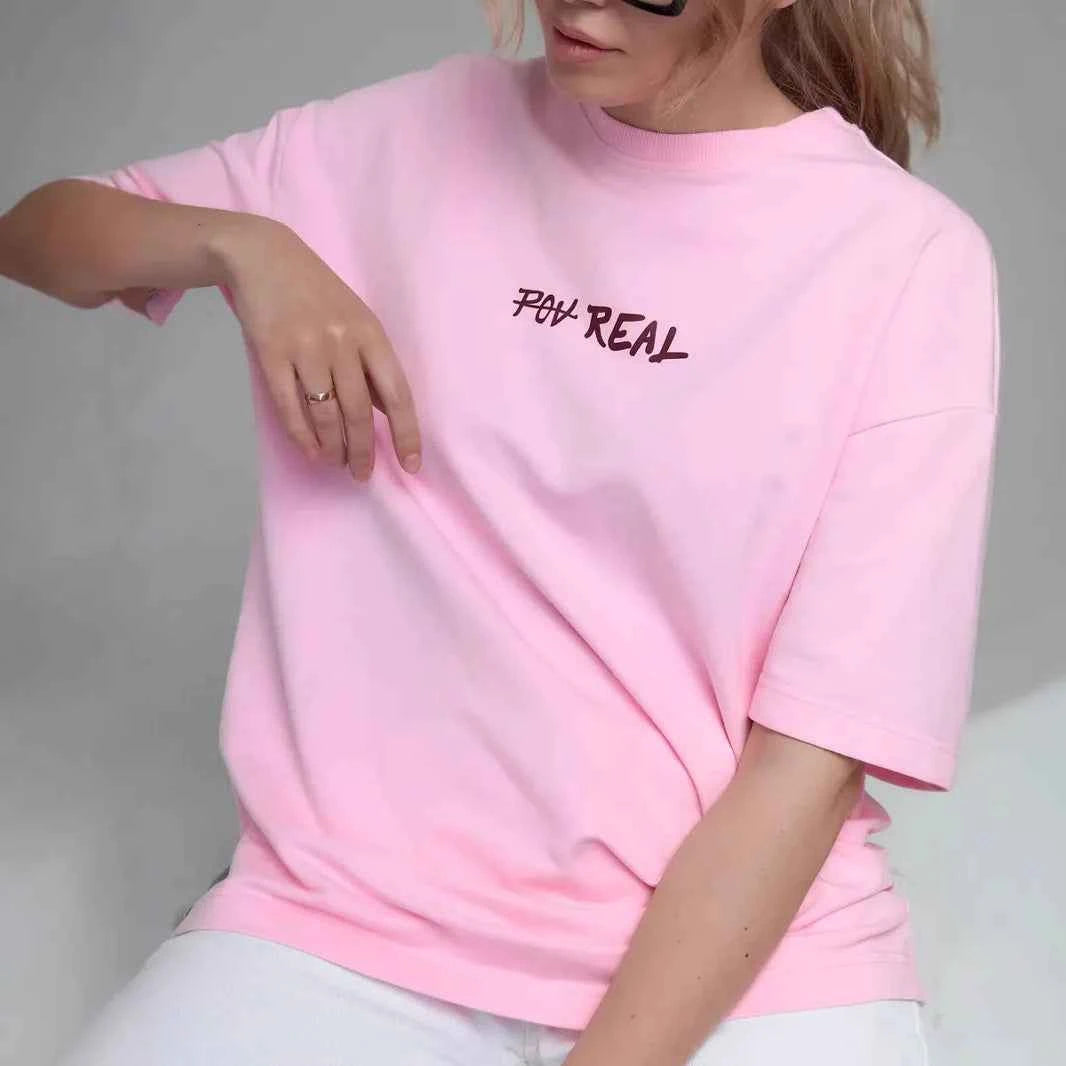 Sweet Russian Style Retro Heart Letter T-Shirt