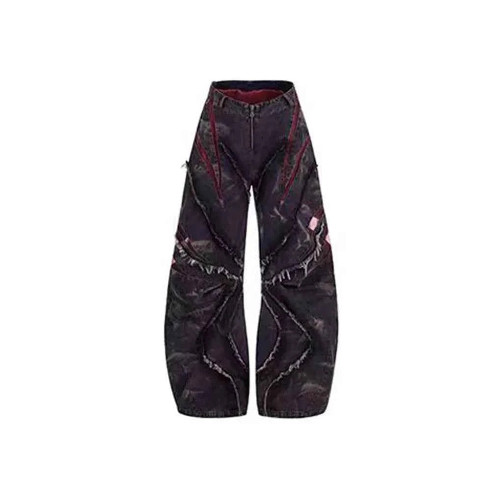Heavy Industry Snowflake Stitch Mesh Jeans