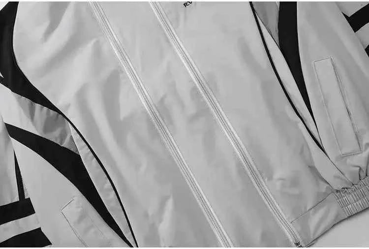 Y2K High-Quality Retro Patchwork Windbreaker Jacket