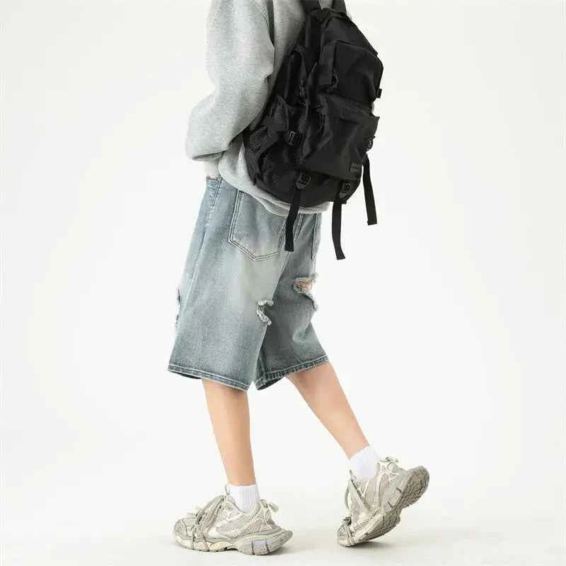 Cozy Stylish Korean Style Denim Short