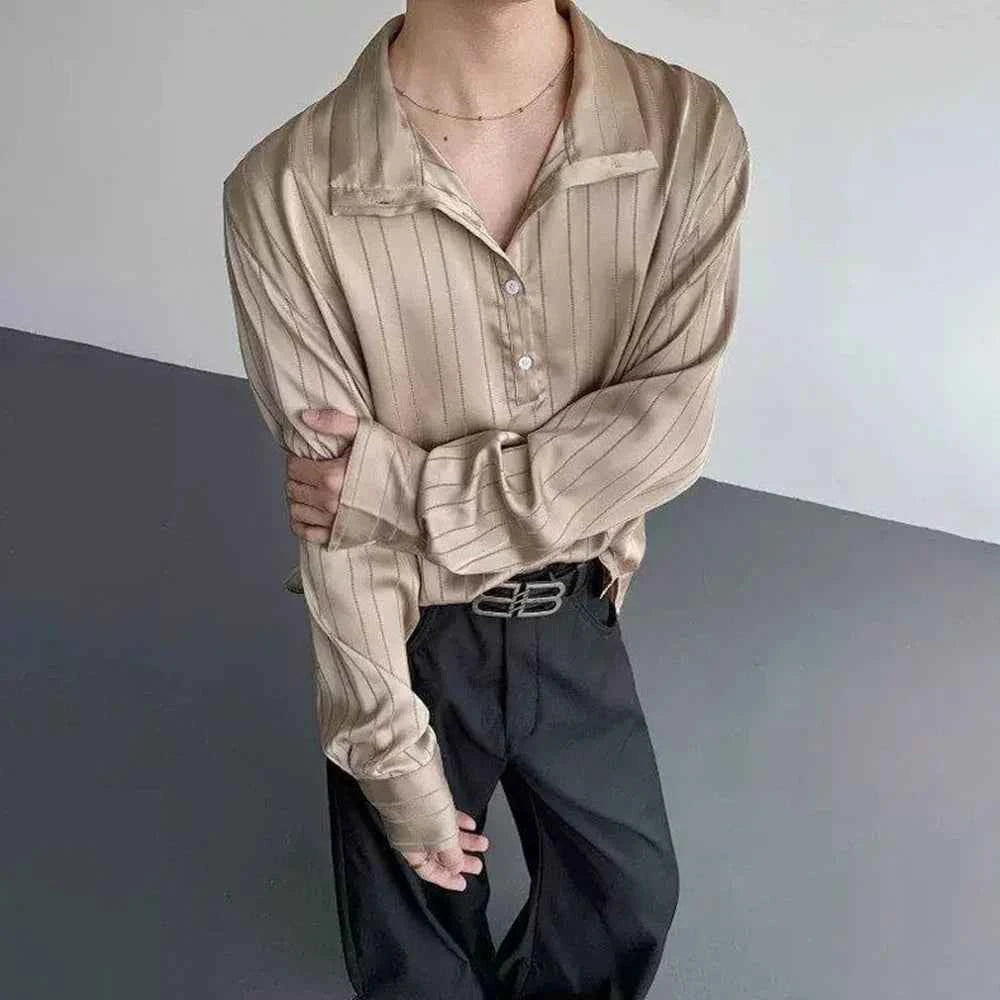 Breathable Solid Color Striped Long Sleeve T-Shirt