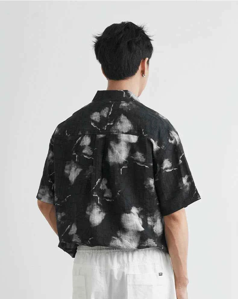 Men's Trendy Hawaiian Floral Button Down Shirt