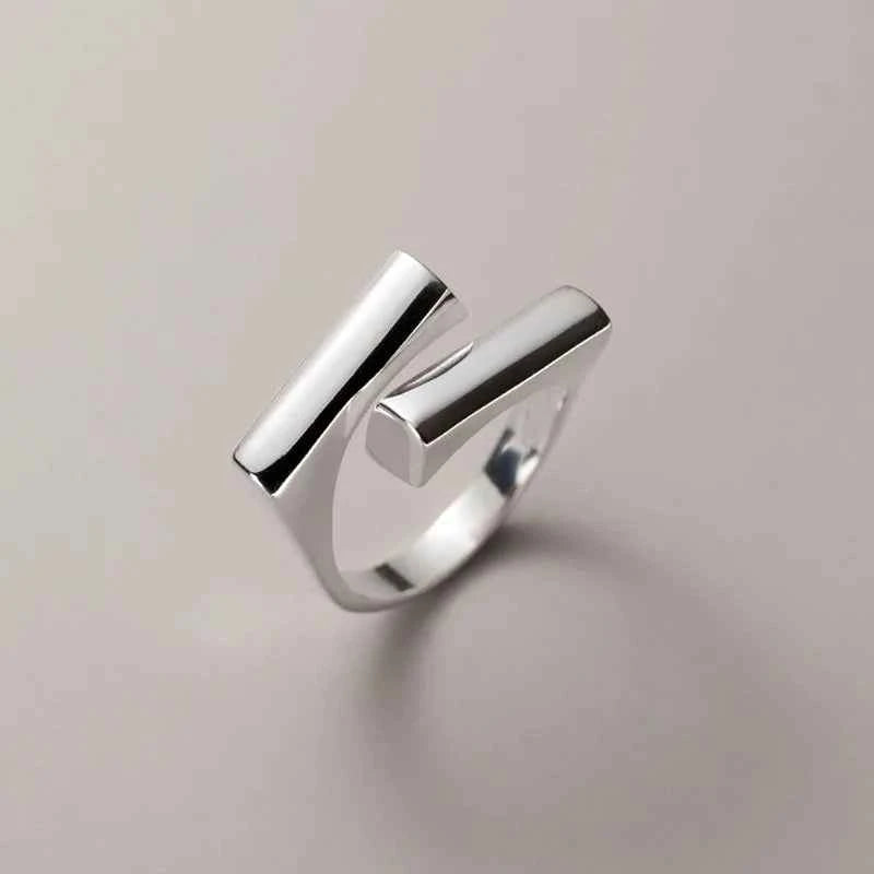 Women Classic Minimalist Geometric Silver Cross Ring