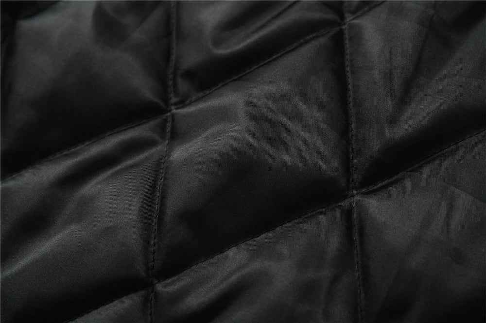 Winter Thick Warm Fur-Collar Parka Leather Jacket
