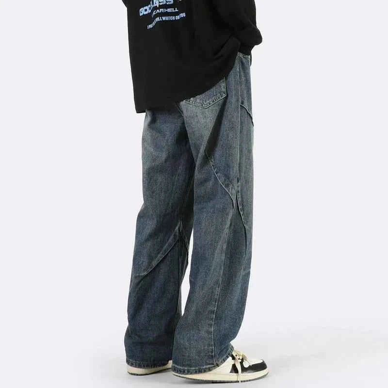 Korean Style High Street Wide Leg Jeans