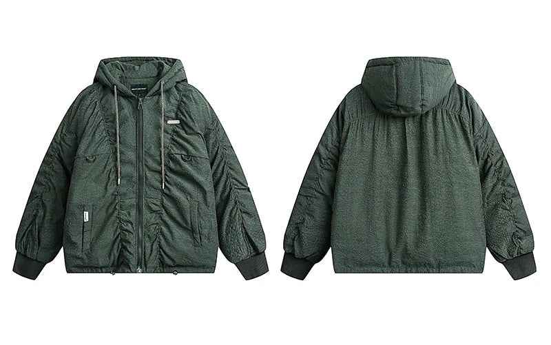 Oversized Warm Hooded Down Puffer Jacket