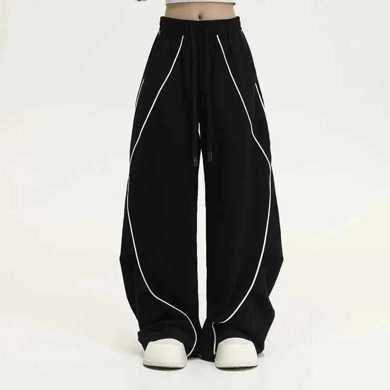 American Vintage Striped Patchwork Wide Sweatpants