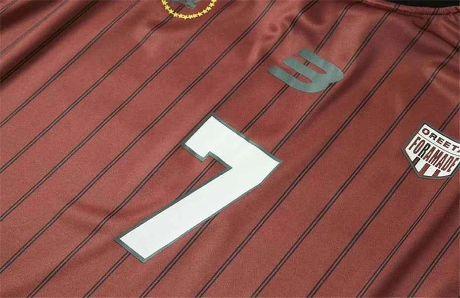 Elevated Streetwear Striped Graphic Print Sport T-Shirt