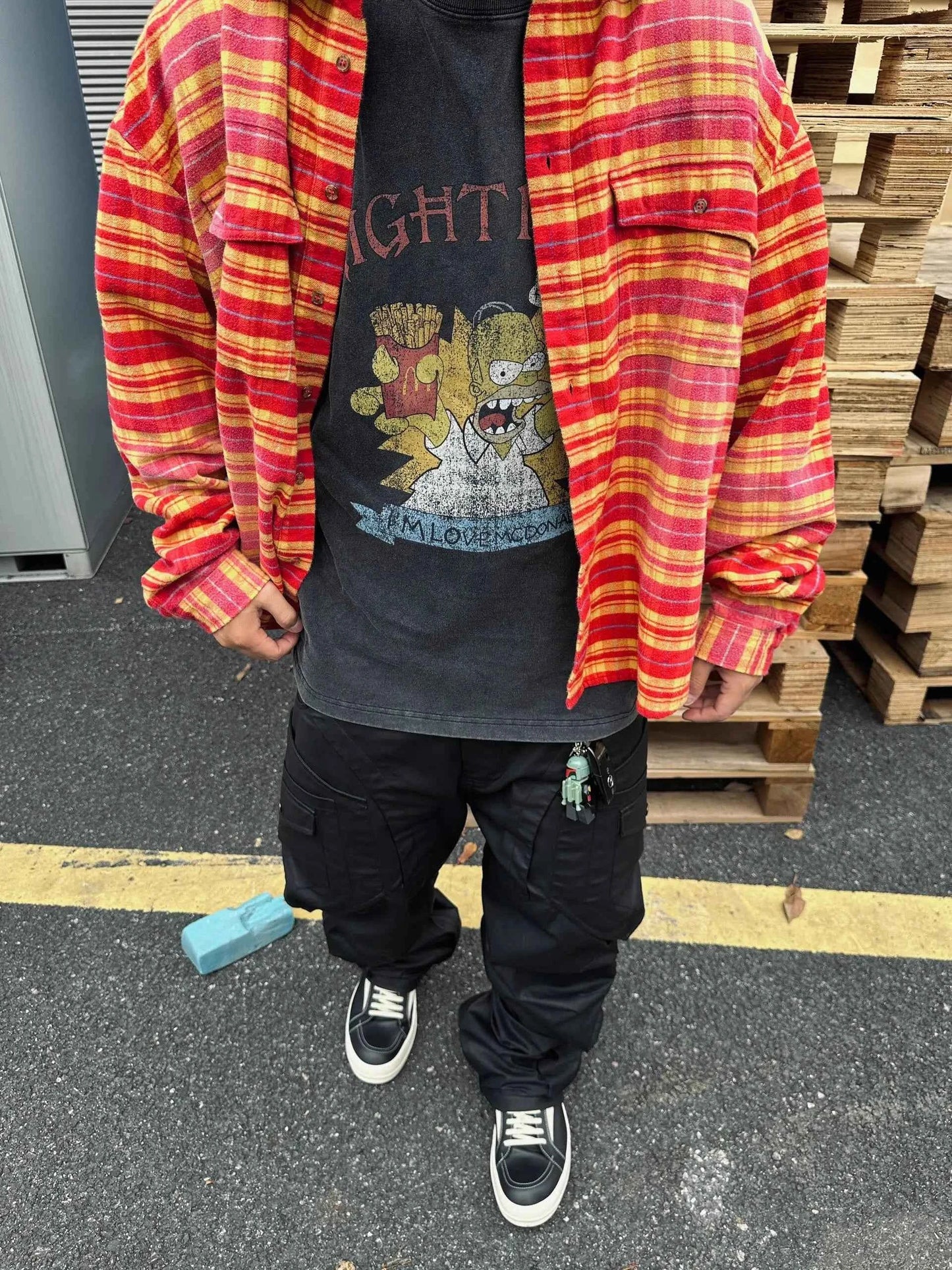 Retro Korean Style Patcwork Trend Flannel Shirt