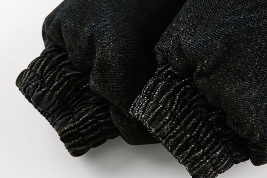 Coal Black Washed Fur Hooded Jacket