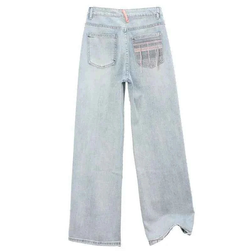 Vintage Butterfly Embroidered Spring Jeans