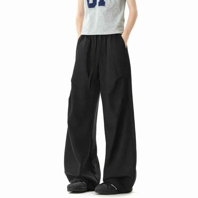 Korean Style Casual Elastic Waist Pants