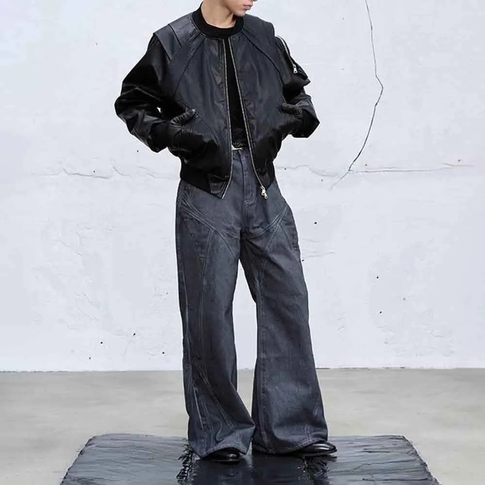 Streetwear American Style Winter Leather Jacket