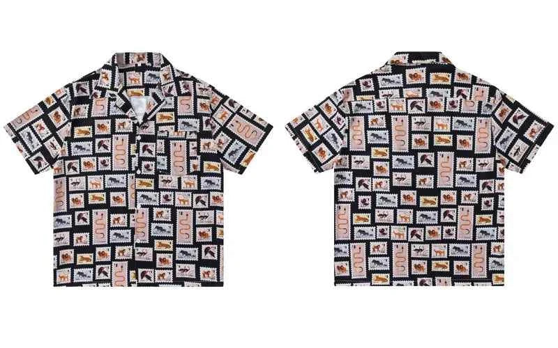 Cozy Tropical Animal Print Vintage Casual Shirt
