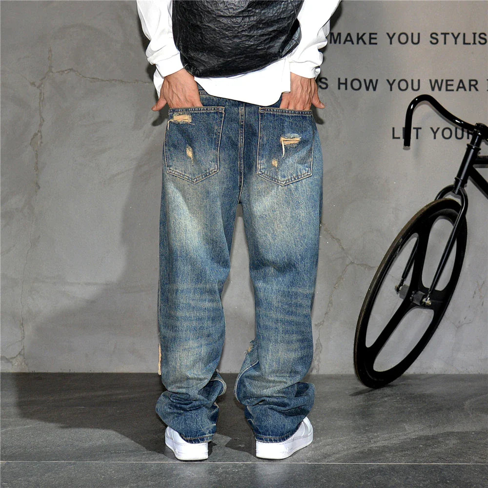 Indigo 26 Blue Distressed Jeans