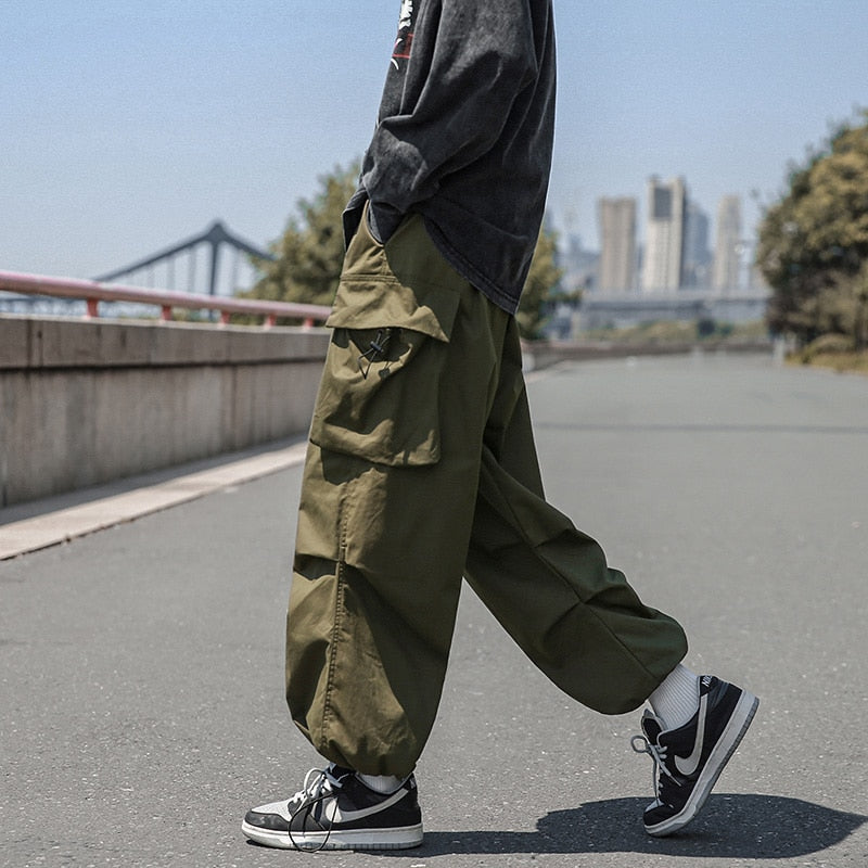 Straight Elastic Ankle Style Baggy Pants