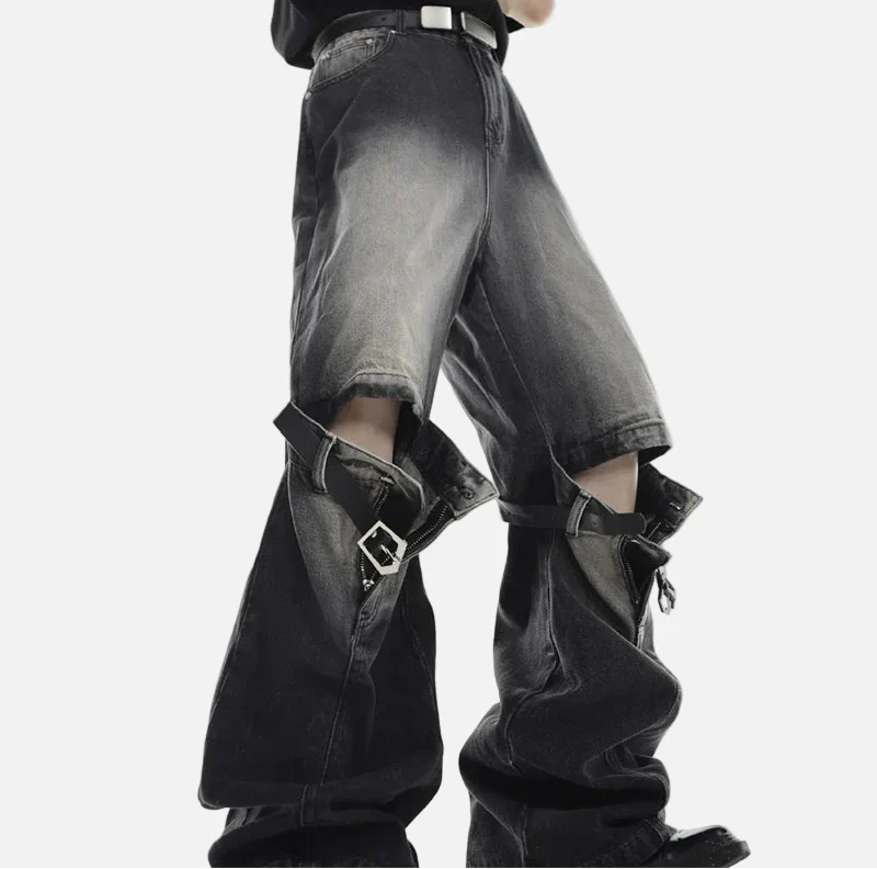 Advanced Flare Button Pocket Hip Jeans - Luxuryurbanwear