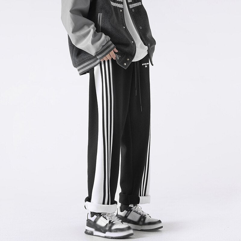 Three Bar Code Side Stripe Track Pants
