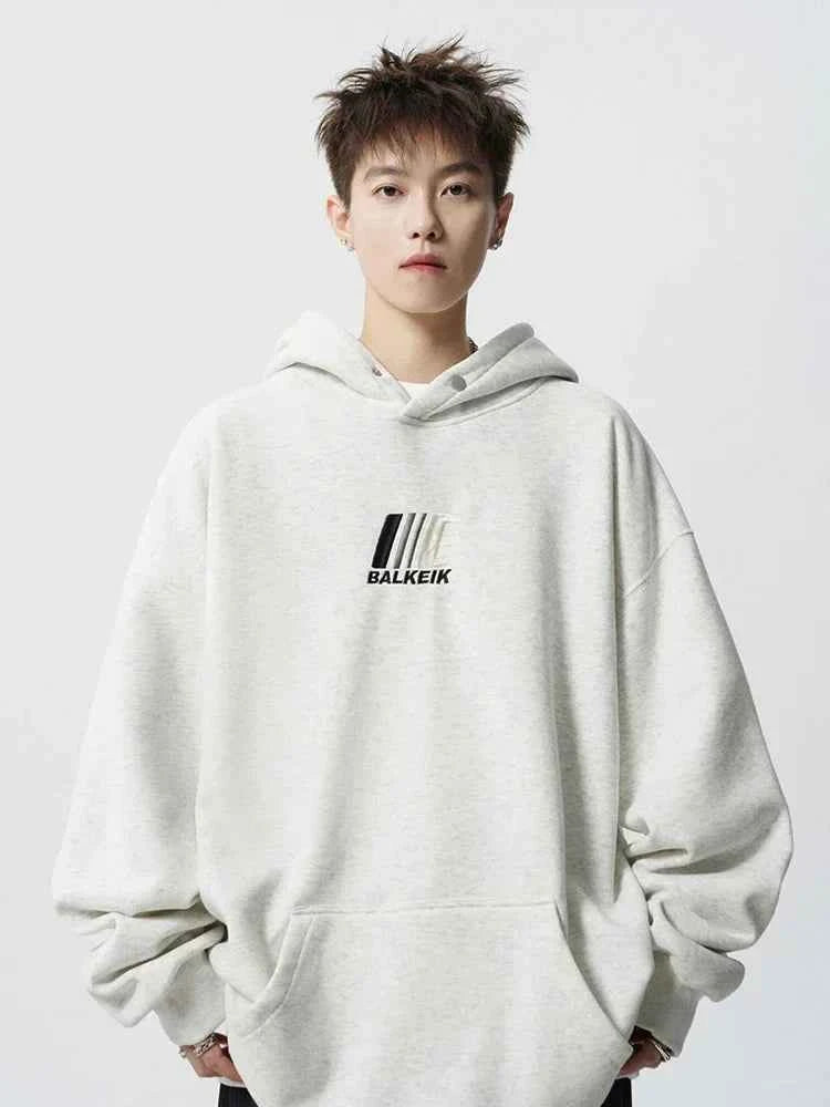 Men's Streetwear Cool Oversized Embroidered Letter Hoodie