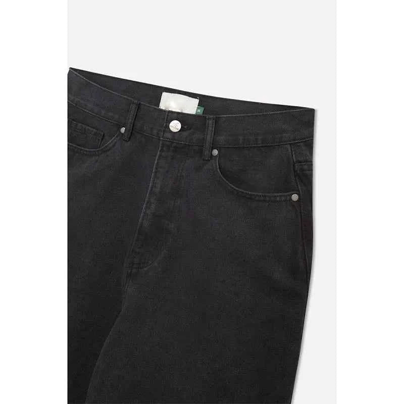 Vintage Streetwear Cool Star Hip Hop Black Straight Jeans