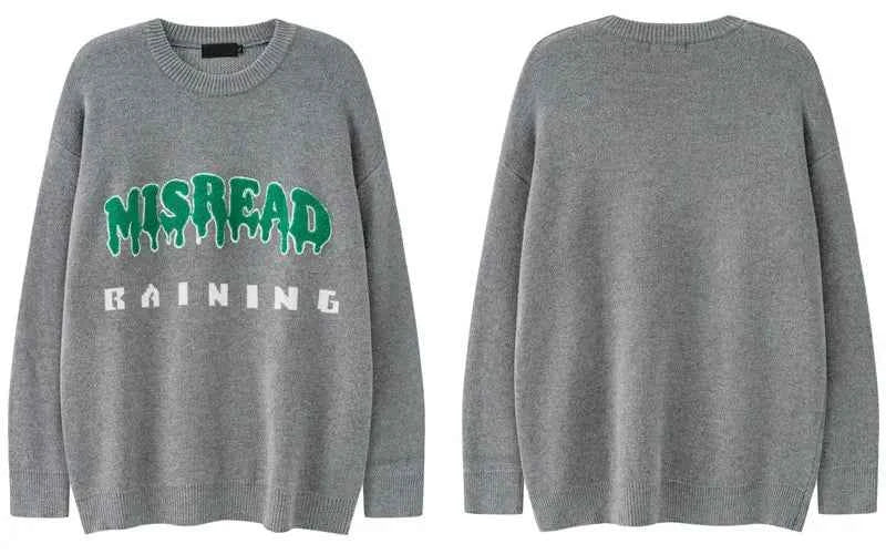 Durable Embroidered Knitted Letter Casual Sweater