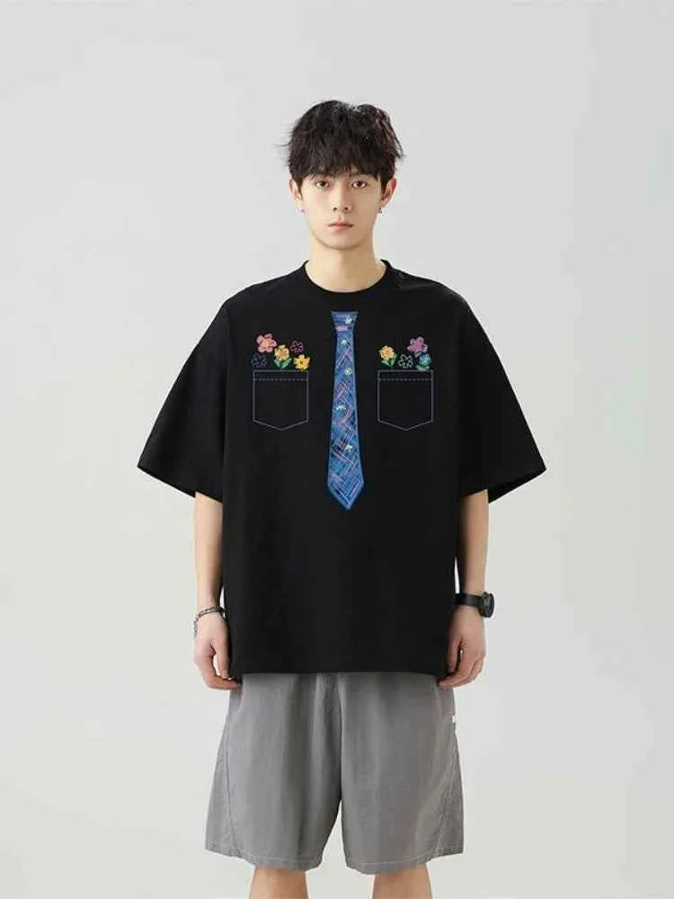 Y2K Heavy Cotton Graffiti Tie Dye Short Sleeve T-Shirt