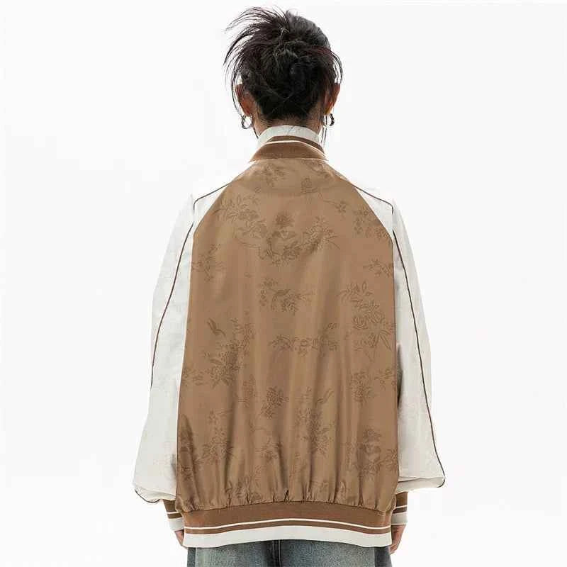 Woman Coquette Chinese Style Bomber Jacket