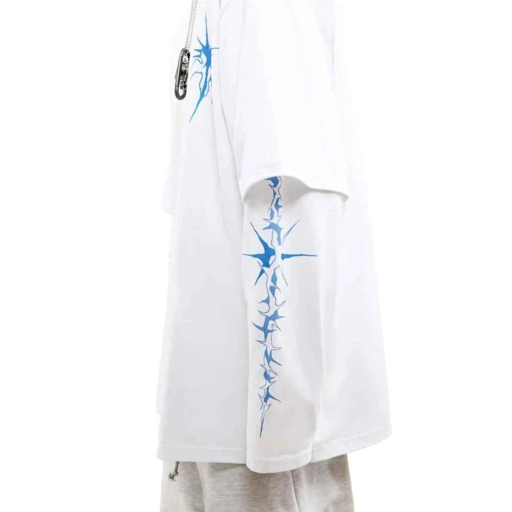 Bright Side Graphic Print Long T-shirt