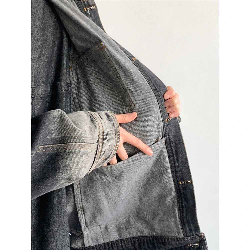 High-Quality Vintage Washed Denim Jacket