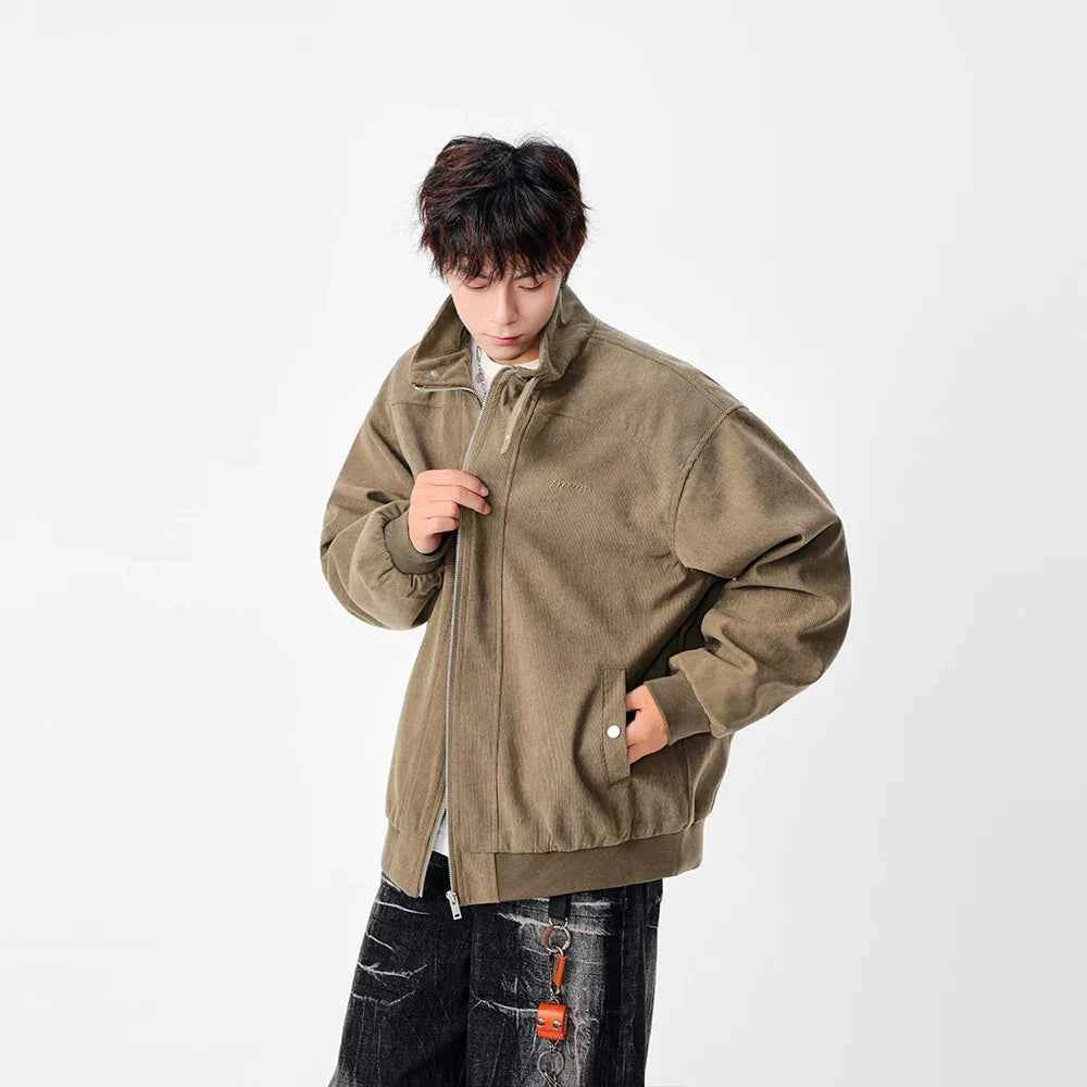 Signature Textured Stand-Up Collar Jacket