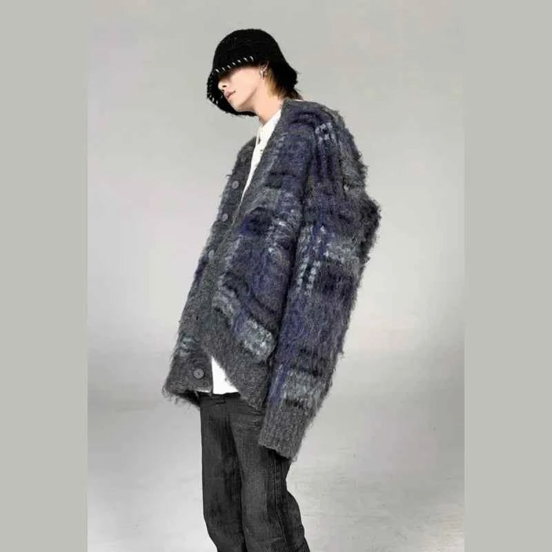 Oversize Striped Green Vintage Cardigan