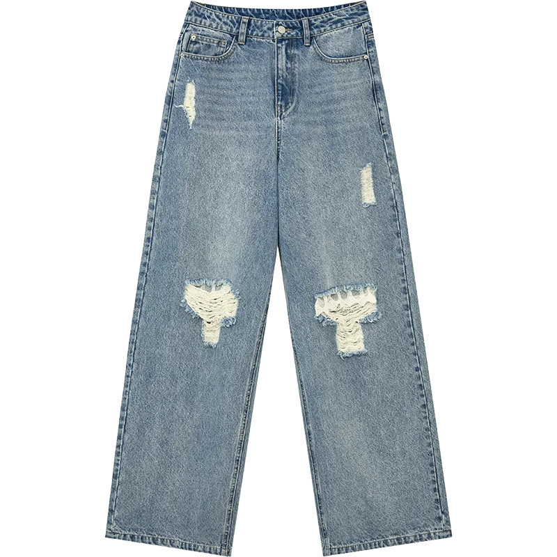 Chic Loose Wide Leg Jeans Jeans - Luxuryurbanwear