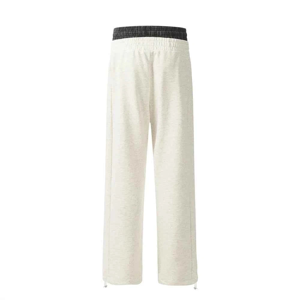 Modern Spliced Two-Piece Elastic Waist Jogger