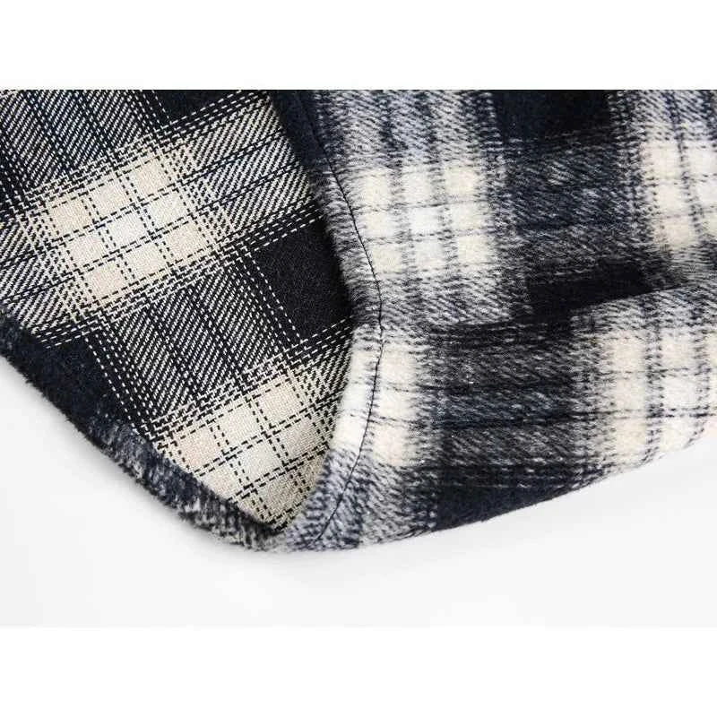 Signature Plaid Thick Casual Hooded Vintage Shirt