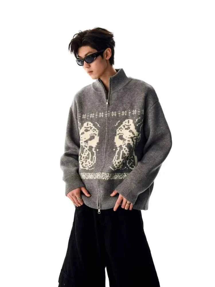 Y2K Versatile Retro High Street Zipper Cardigan