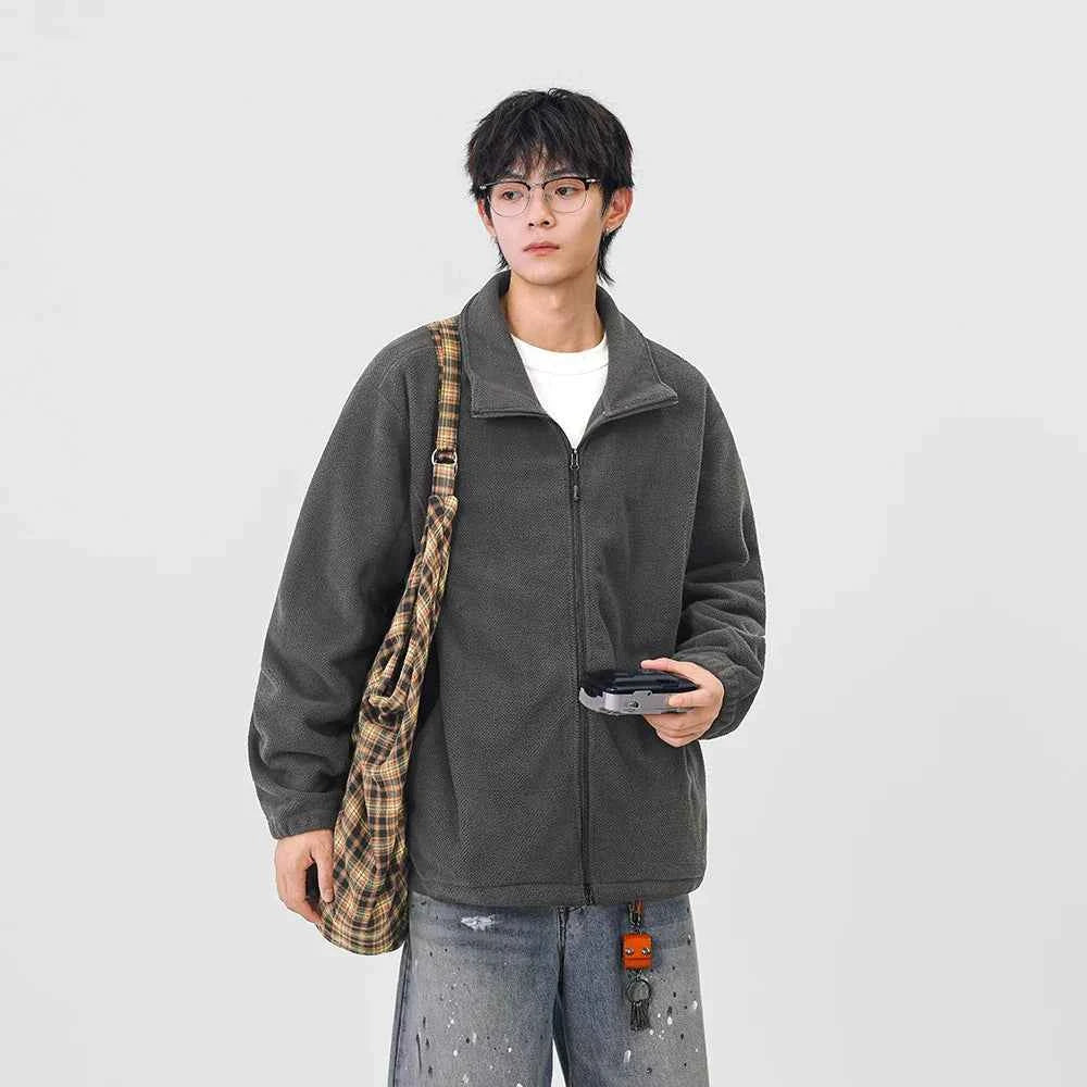 Warm Comfortable Casual Full Zip Fleece Jacket